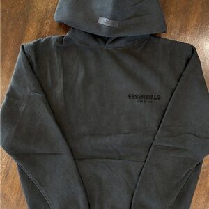 Fear of God ESSENTIALS Black Hoodie Sweatshirt
